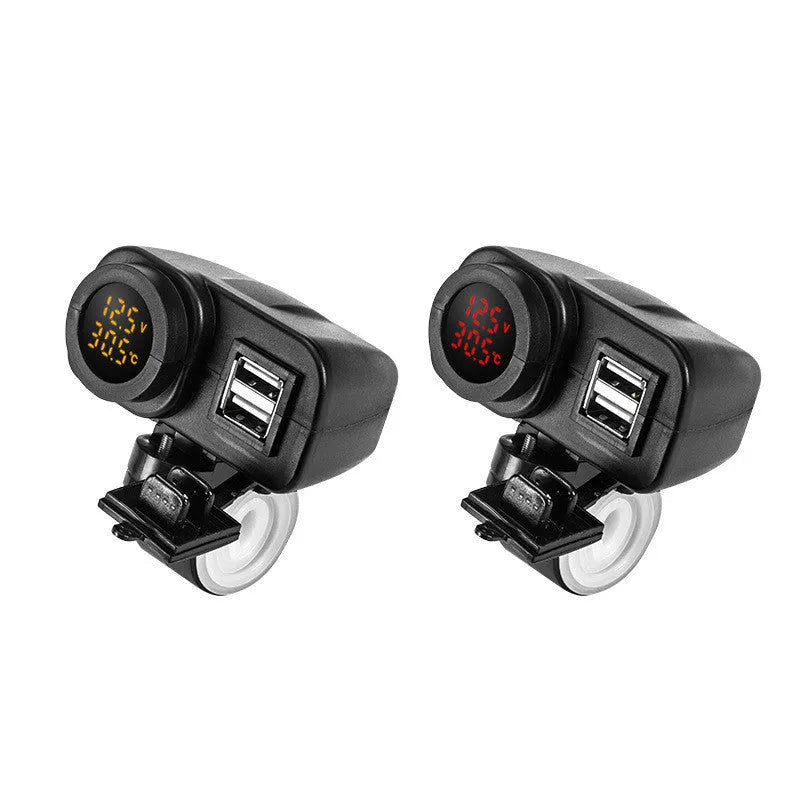 Waterproof motorcycle car mobile phone charger with switch QC3.0 fast charge USB output