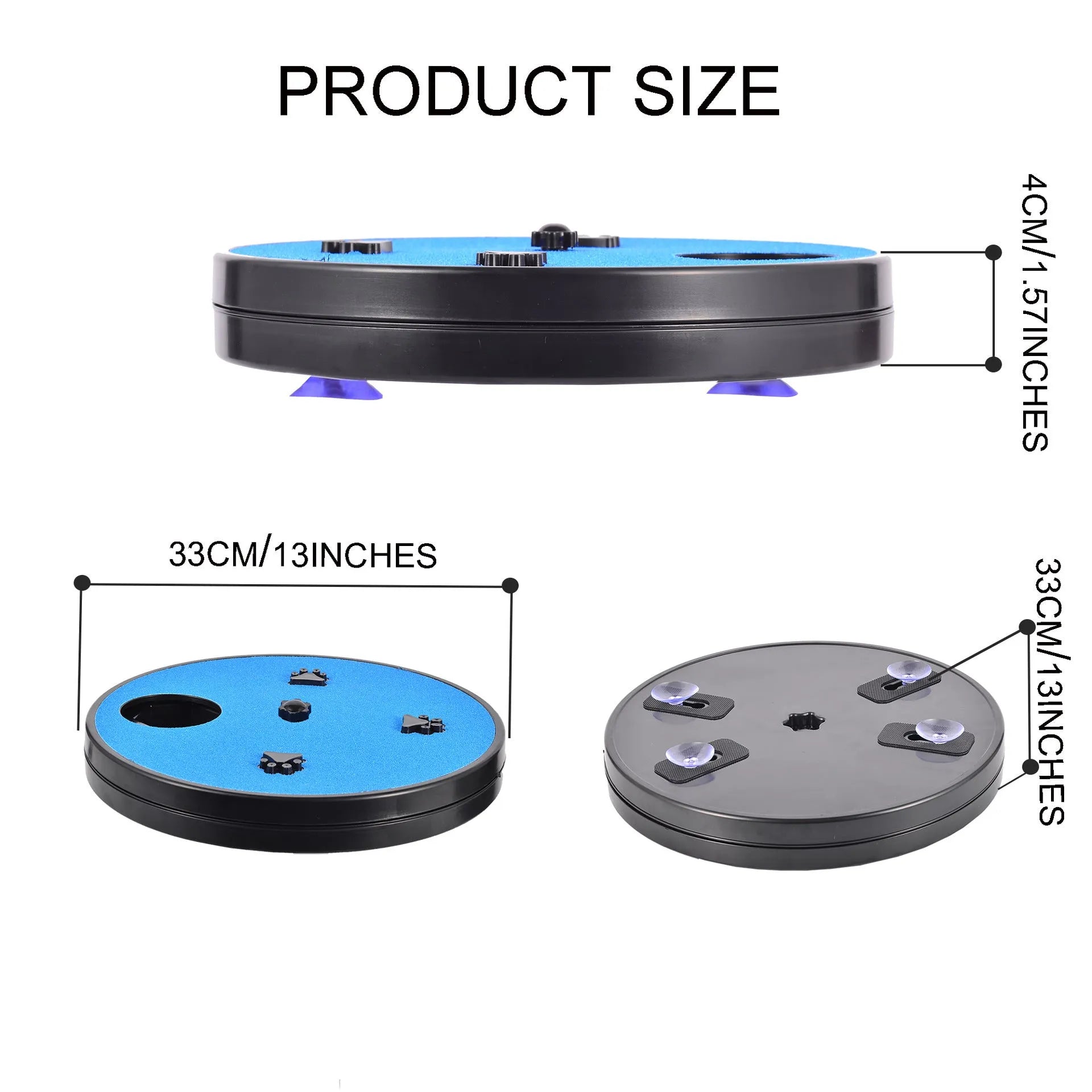 Dog nail grinder scratch pad with rotatable top, food compartments, and suction cup anti-slip base