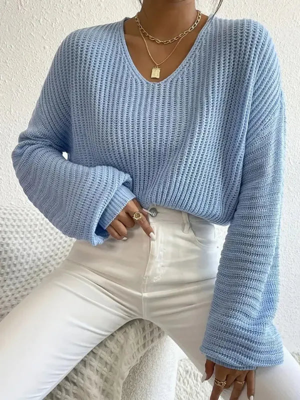 Solid colour long sleeve women's pullover top in polyester, shown in black, pink, green, sky blue, and dark red.