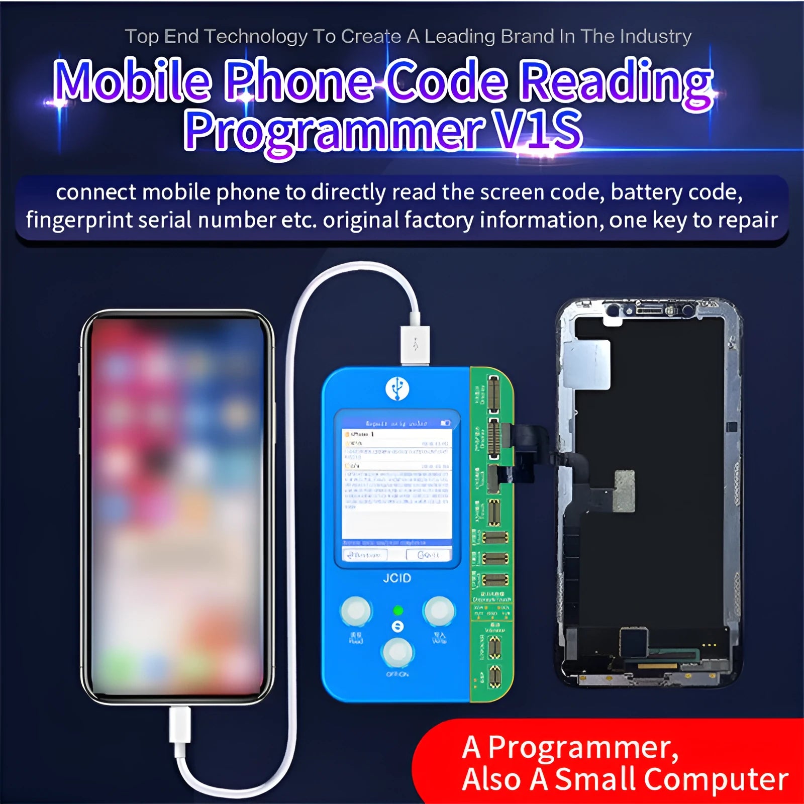 V1SE Pro plastic diagnostic detector for iPhone screen and board testing.