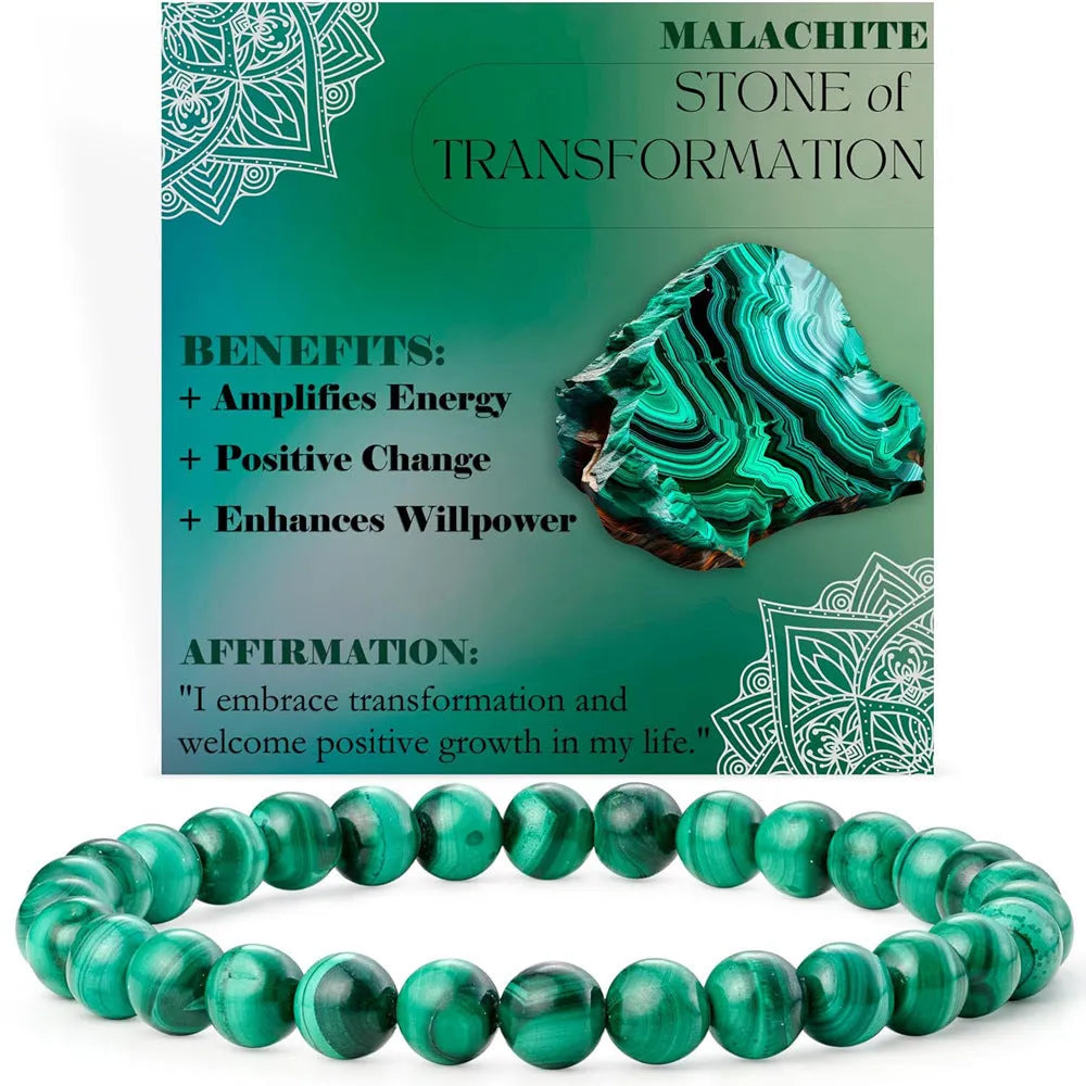 Handmade geometric bracelet with 6mm natural agate beads on an adjustable strap.