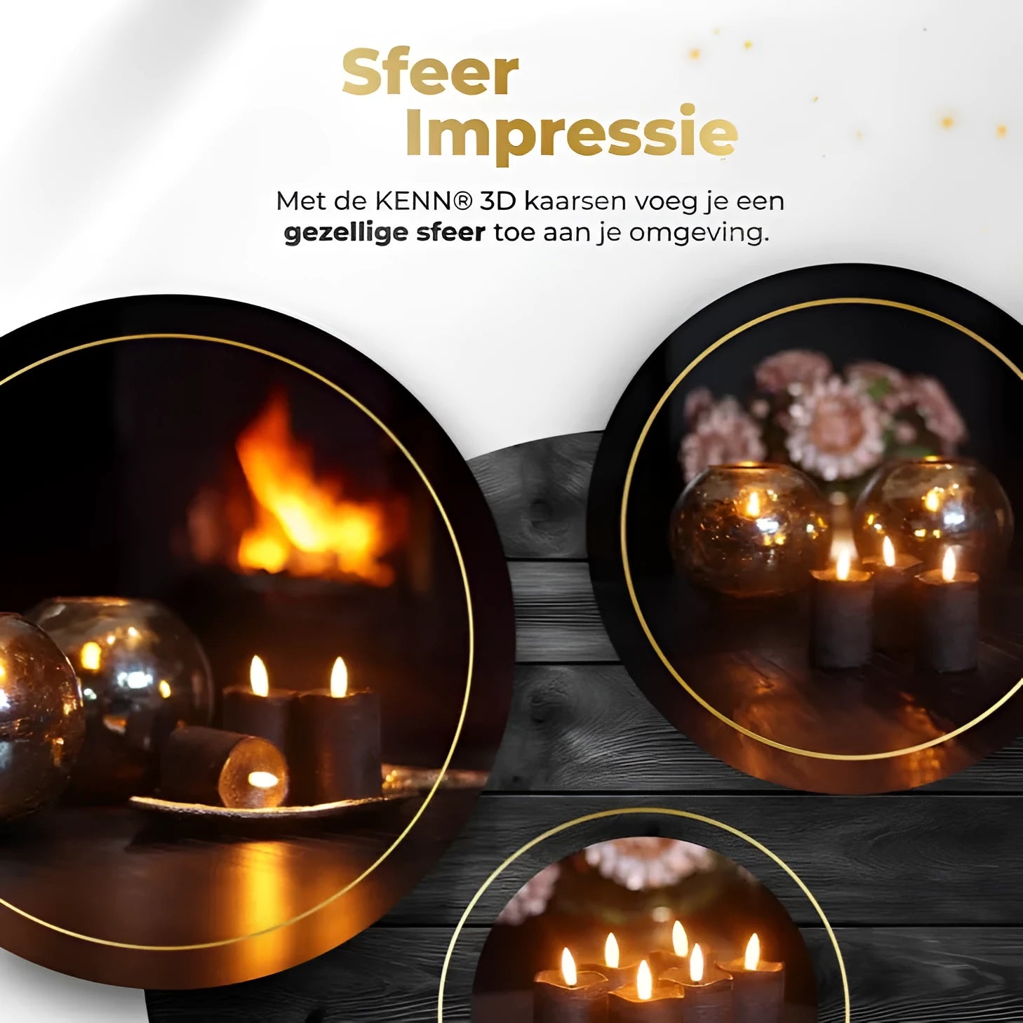 Black S6 LED pillar candle with flickering flame effect measures 5cm diameter by 7cm height