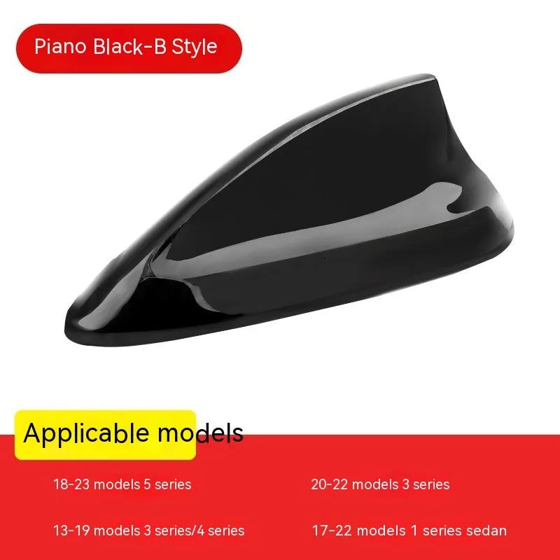 BMW shark fin antenna cover replacement in carbon fibre and piano black finishes