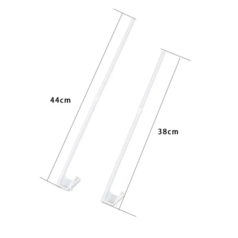 White PP plastic car window flag pole holder clip, shown in a pack of 10.