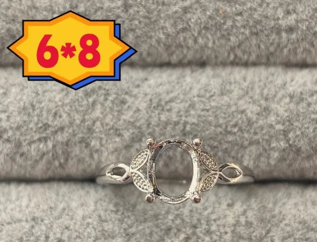Oval denier open mouth ring with five-pointed star motif, copper electroplated, Korean style jewellery.
