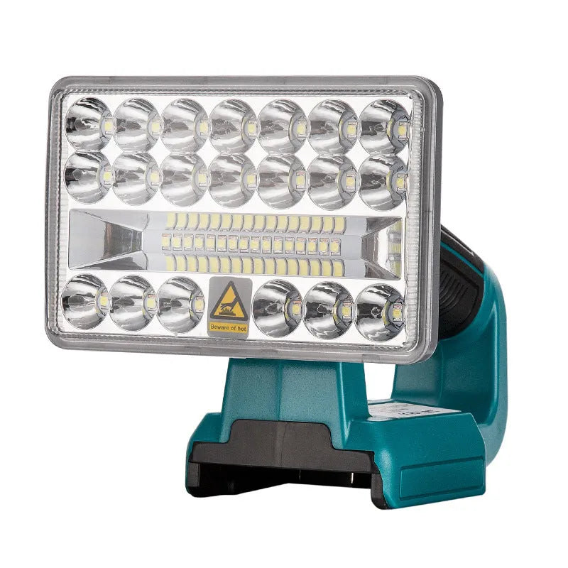 5-inch lithium battery outdoor LED lamp measuring 220 by 188 by 135 millimetres, shown in horizontal orientation