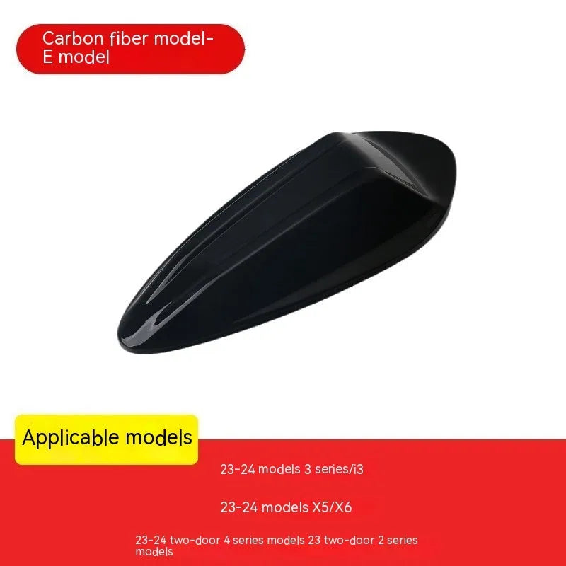 BMW shark fin antenna cover replacement in carbon fibre and piano black finishes