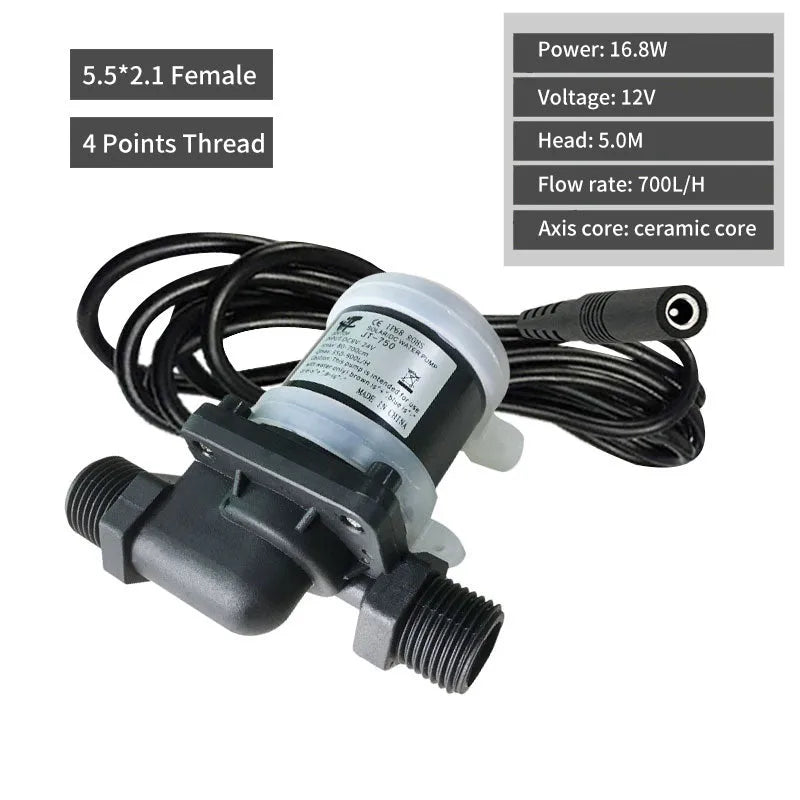 Jiatong JT-750 DC threaded water pump for solar heaters and underfloor heating