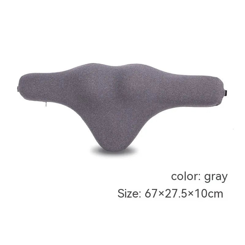 Car neck memory pillow headrest with memory foam filler in dark gray colour