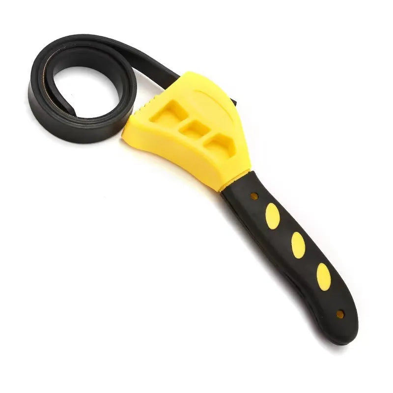 A 6-inch and 8-inch adjustable rubber strap wrench set on a white background.