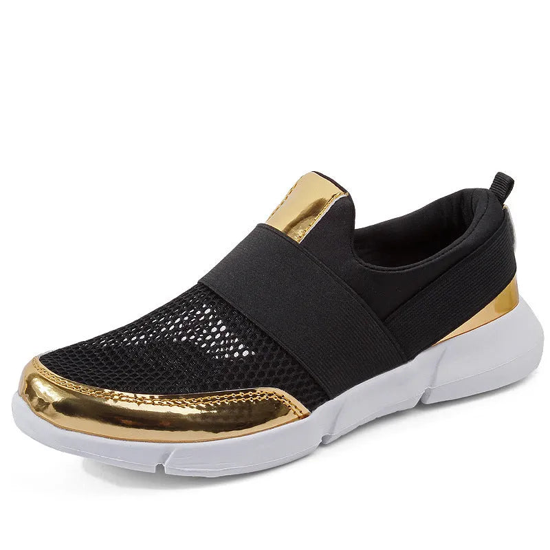 Women's low-cut casual sneakers in blue with a mesh interior and lightweight PU midsole.