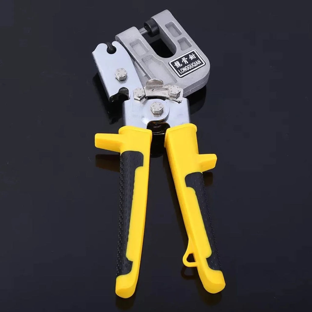 Yellow one-handed light steel keel pliers with 300cm blade for ceiling fixing