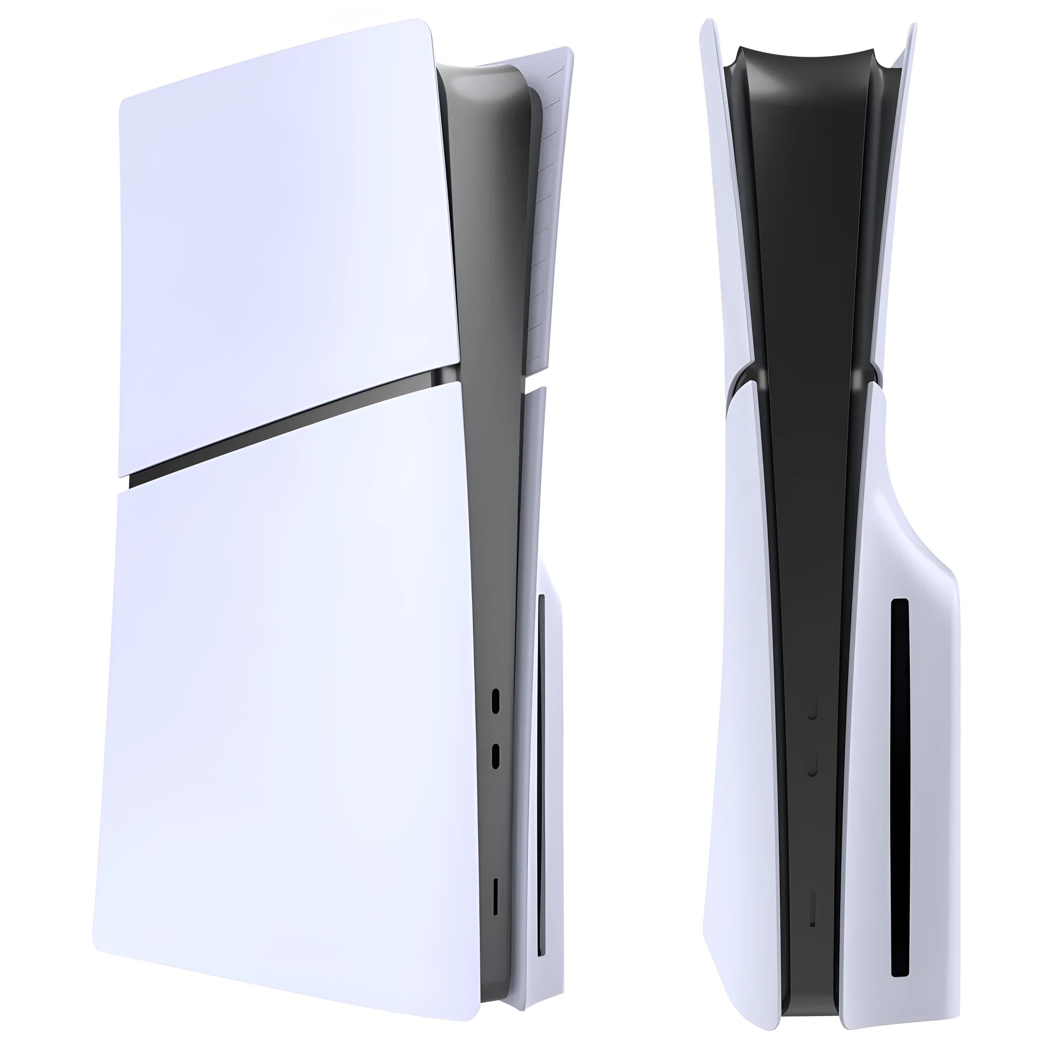 PS5 Slim replacement protective shell in ABS plastic showing front and side view