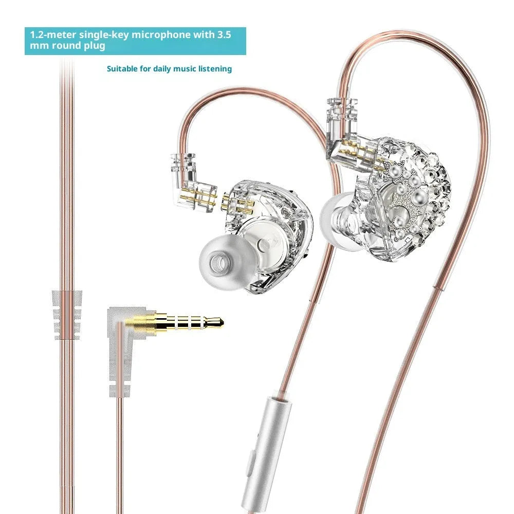 Athena Z wired in-ear ear headphones with L-curved plug, creative design, available in multiple cable lengths