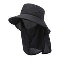 Men's big brim sun-shade fisherman hat made of polyester in khaki colour, with dome crown and adjustable fit