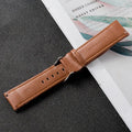 22mm real cowhide leather watch strap in black for Huawei band replacement