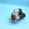 Black automotive starter motor with 10 teeth for Ford Fiesta shown on white background