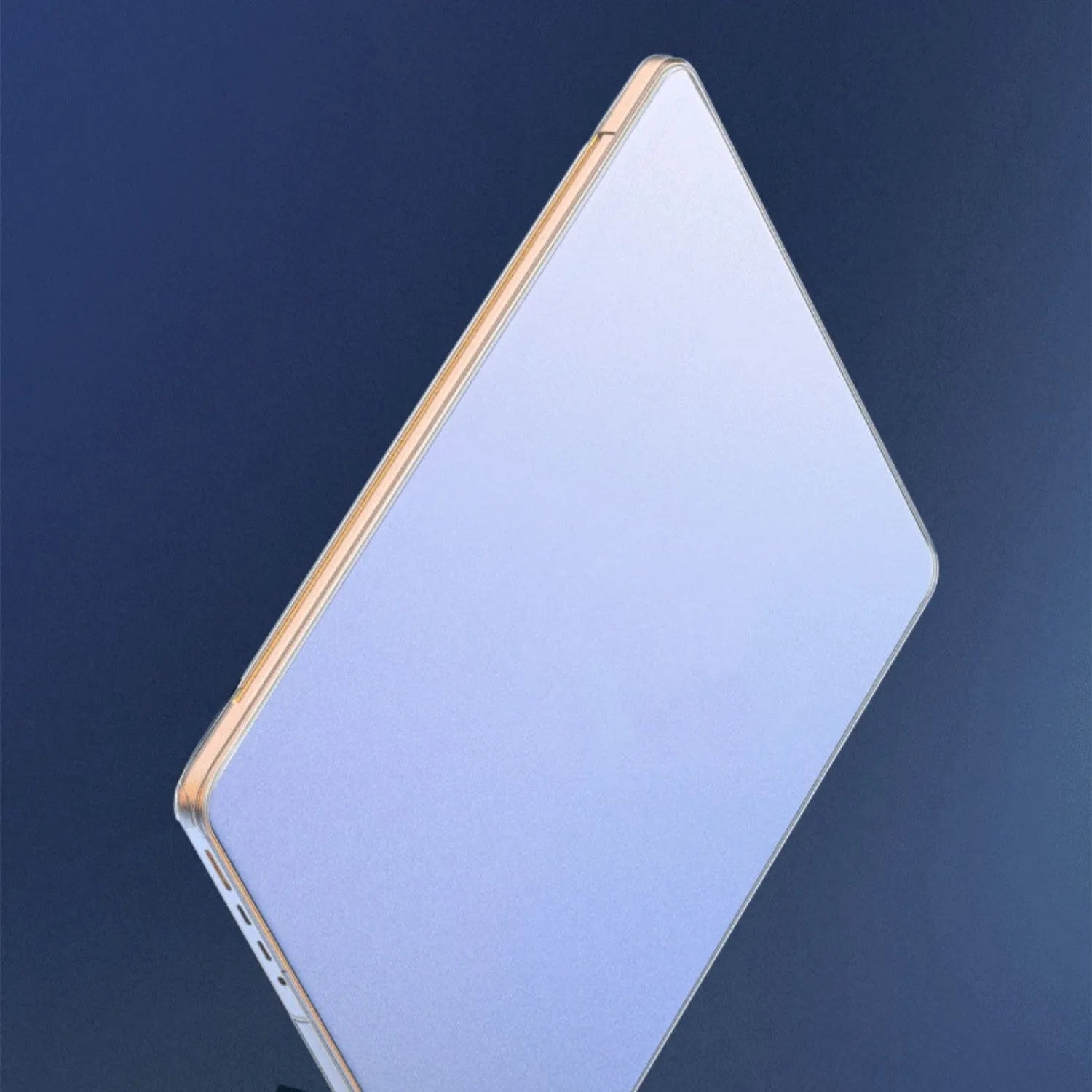 Ultra-thin frosted MacBook protective case showing crystal sand finish and full corner coverage