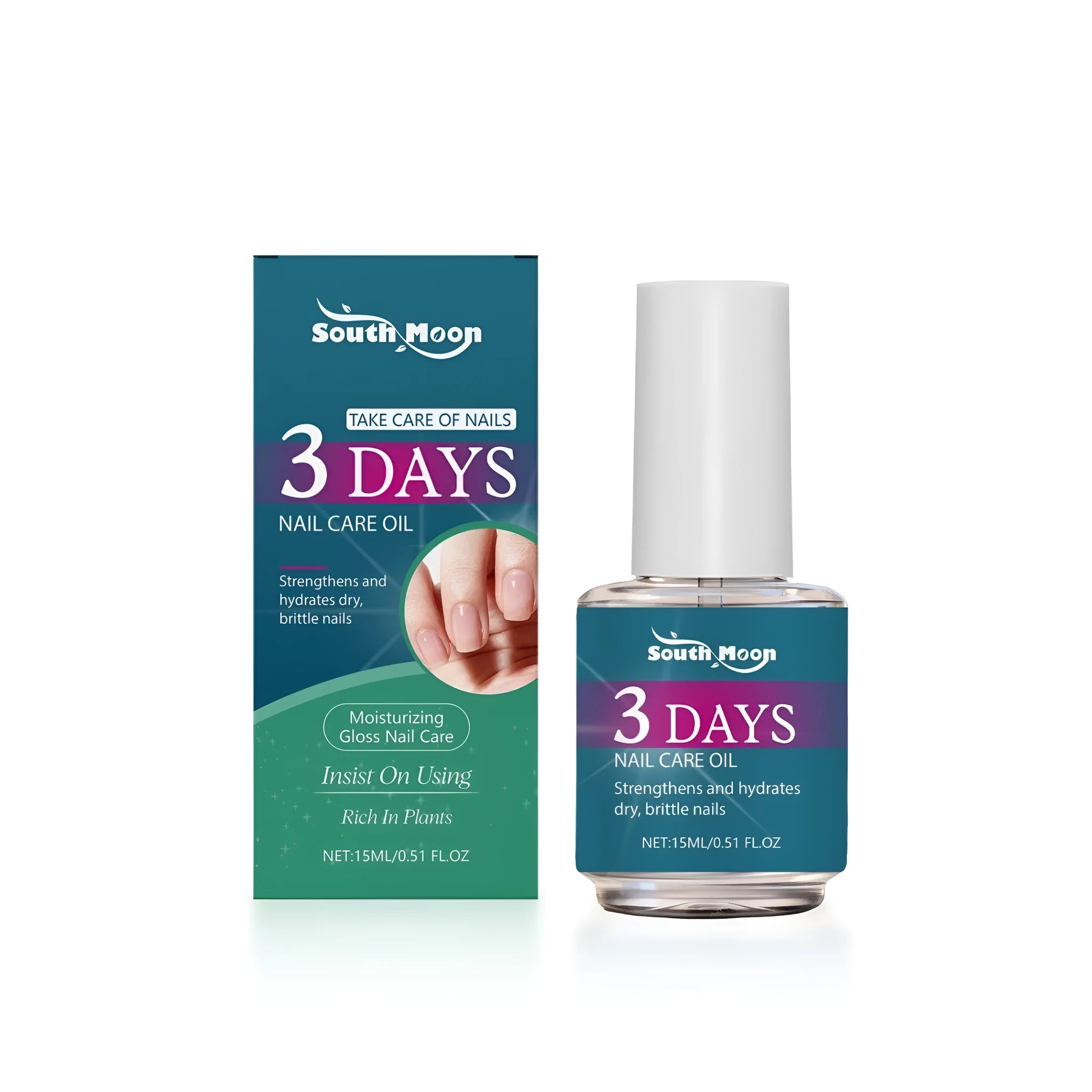 15ml nail care oil with lavender, aloe vera, rosemary and mint extracts for cuticle and nail care