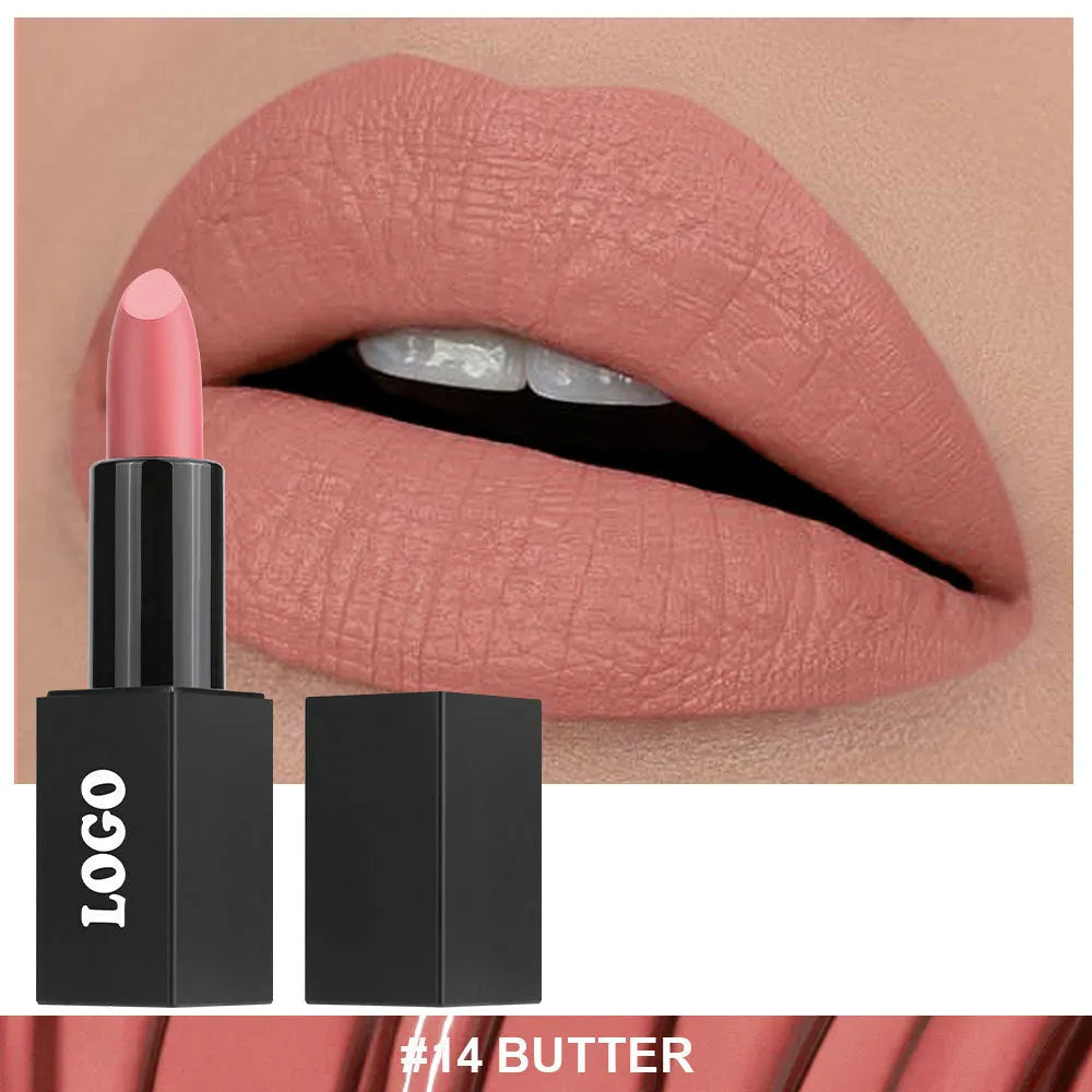 Matte finish lipstick in waterproof formula with 24 shade options
