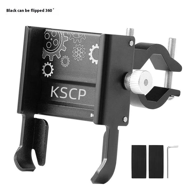 Aluminium alloy bicycle and motorcycle phone holder in black, red, titanium and colour options