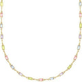 Ladies geometric crystal necklace with adjustable 41-50cm alloy chain and electroplated finish