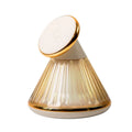 Night table lamp with magnetic wireless charging seat in champagne gold metallic finish