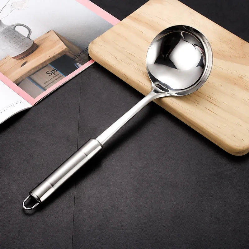 201 stainless steel anti-scalding kitchenware set with six tools including colander and stir-fried shovel