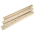 Three wooden fingerboards in different lengths for grip strength training