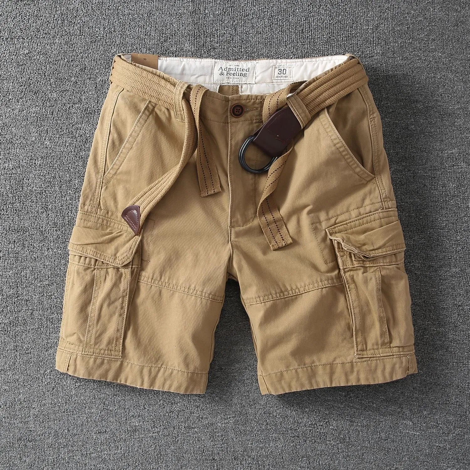 Retro heavy casual cotton overalls pants with button fly in army green