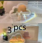 DIY cloud tulip decorative night lamp with LED lights and mirror surface for bedroom or desk
