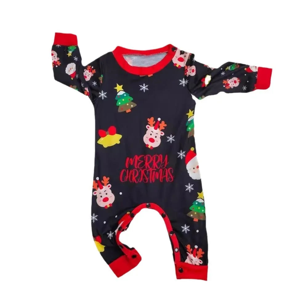 Family Christmas pajamas matching set in cotton with plaid design including dog size