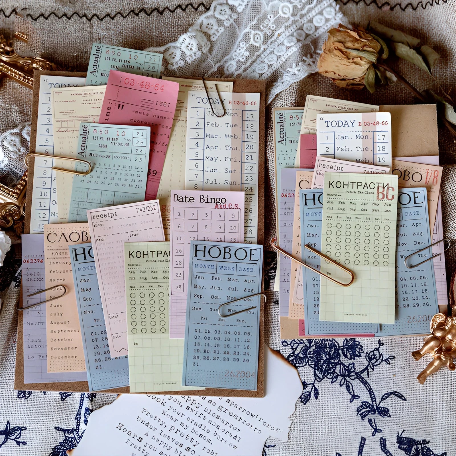 Vintage writable pad city notes with 100 pages, 40mm x 80mm size, gift shop cover design