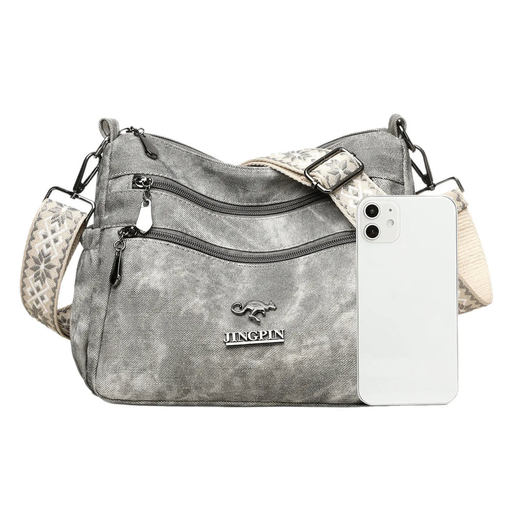 Fashion shoulder bag for women large capacity soft textured PU tote in contrast colours gray beige brown blue
