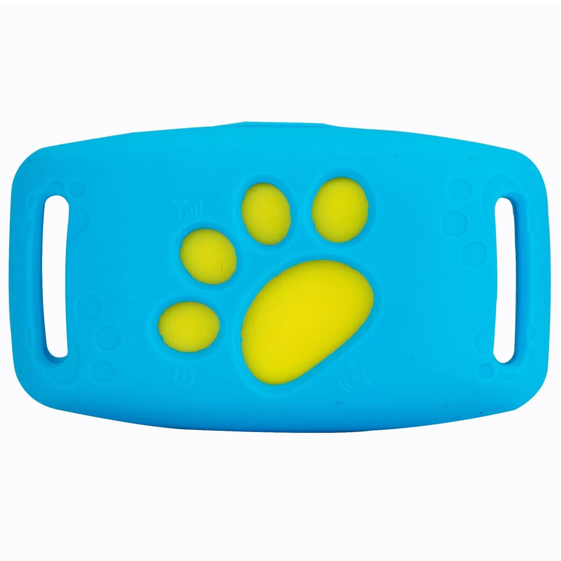 Waterproof GPS pet tracker device in multiple colour options showing compact dimensions