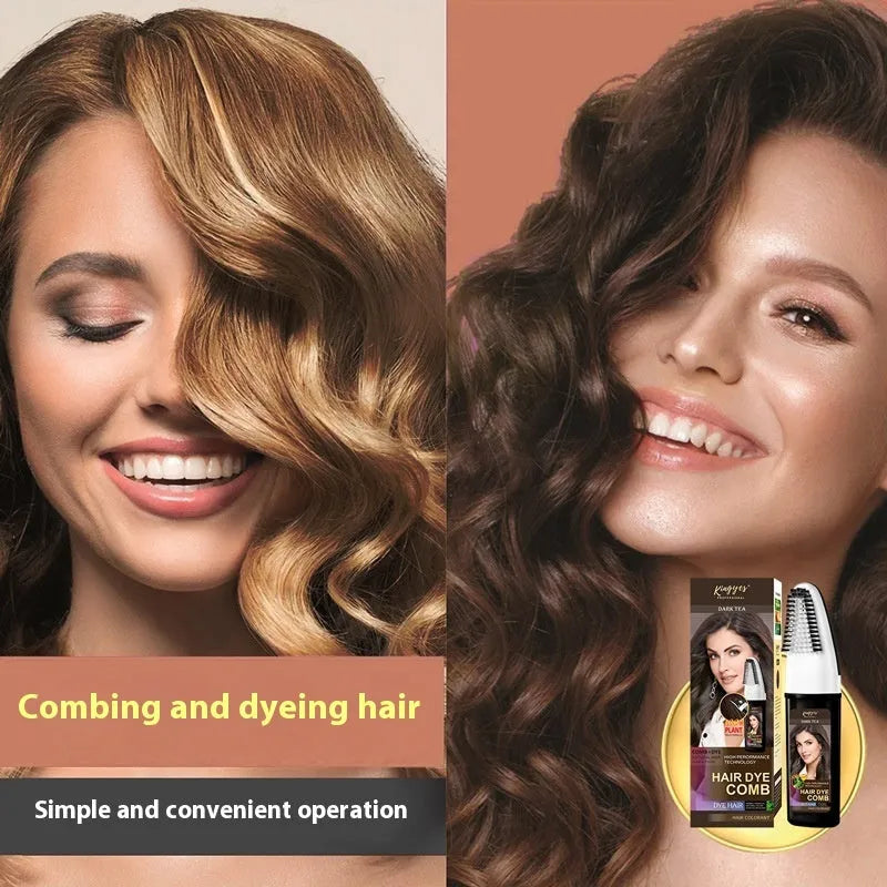 Hair dye bottle with comb applicator in Brown, Dark Brown and Wine Red 200ml shades