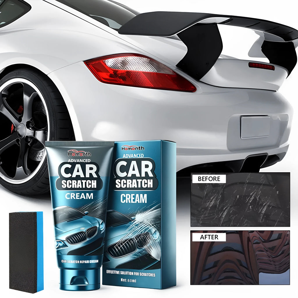 60ml car scratch repair cream tube and sponge applicator for paint renovation