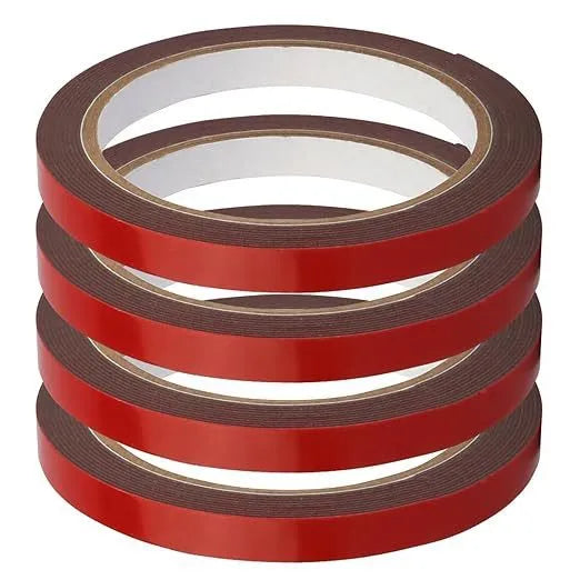 Red double car spread black gelatin sponge tape rolls, 10mm width on PE substrate, for indoor use