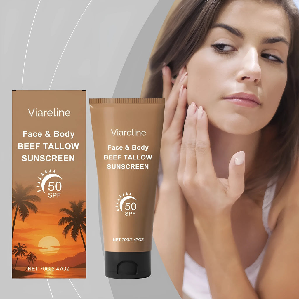 70g protective cream container with non-oily moisturising formula containing collagen and coffee extract