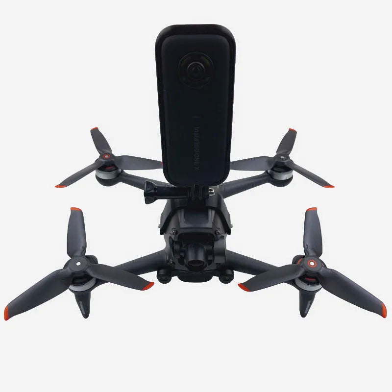 3D printed FPV drone top expansion bracket with soft sponge padding for GoPro-compatible camera mounting