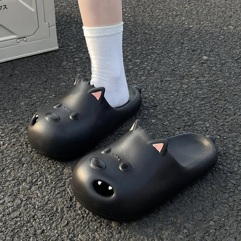 Women's white EVA toe cap sandals with injection moulded sole