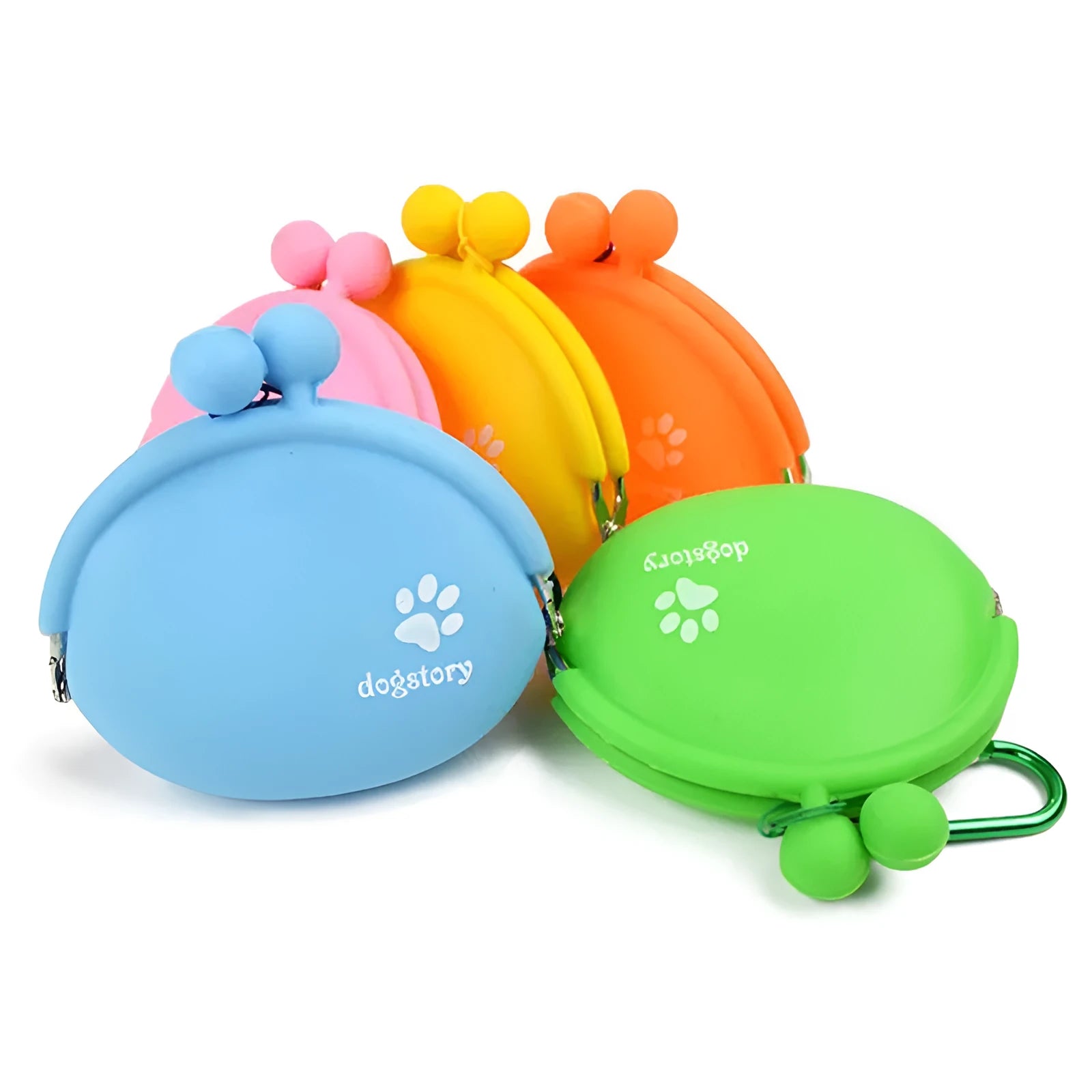 Silicone dog treat waist bag with hook and loop closure in multiple colour options