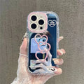Transparent mirror cream all-inclusive TPU phone case for Apple iPhone with built-in mirror and drop-resistant edges
