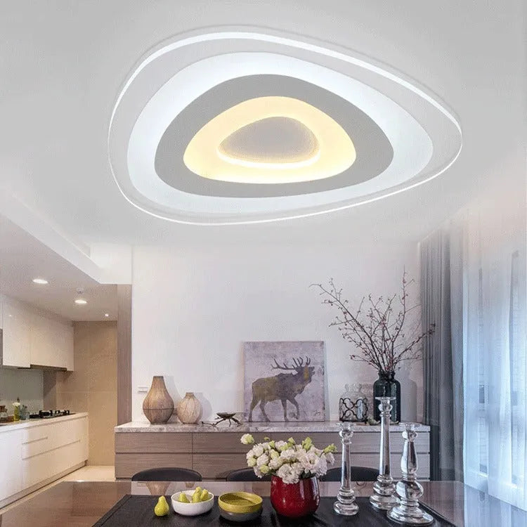 Modern simplicity triangle LED ceiling lamp for bedroom or dining room with smart control and dimmable light