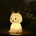 Small night lamp with cartoon animal shape, colour-changing LED, USB charging, 94x92x202mm