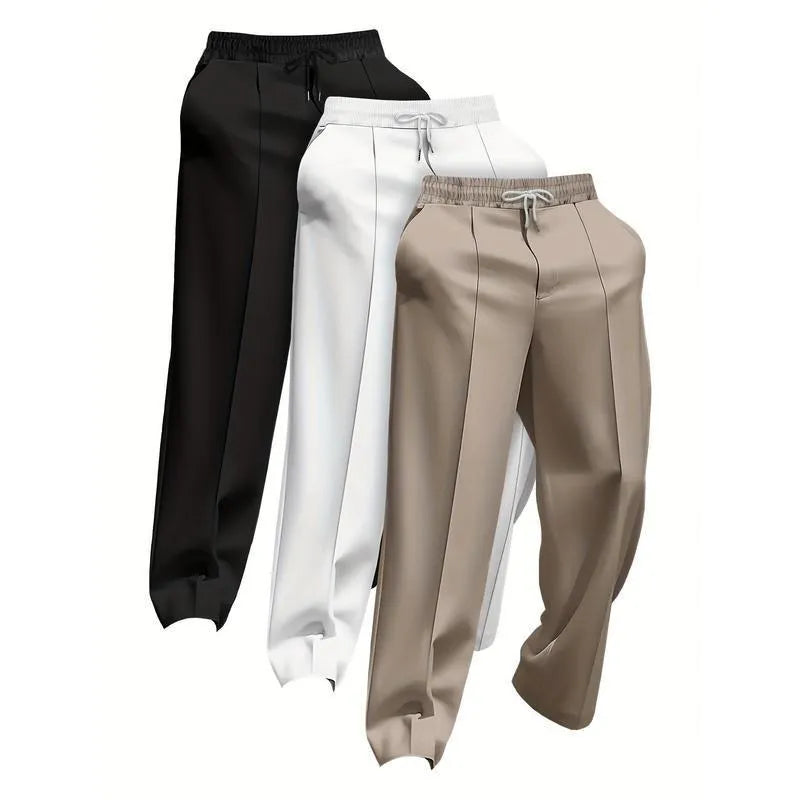 Men's loose fit fire retardant trousers in a linen corduroy fabric, shown in a solid colour from a multi-pack.