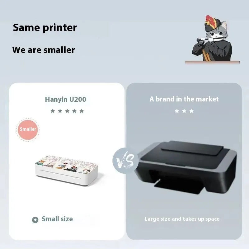Household small intelligent remote learning printer for wrong question practice with ribbon ink cartridge plastic build