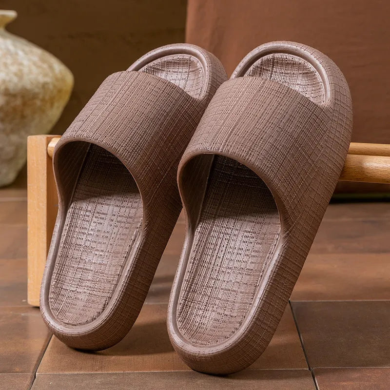 Adult unisex EVA non-slip toe ring slippers in five colours with injection-moulded sole