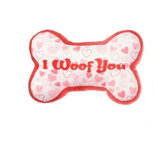 Pet plush dental cleaning toy with bite-resistant PP construction in bone powder colour
