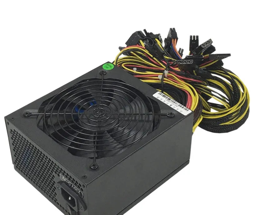 Black 110V server power supply unit with multiple cable connectors for AMD CPU systems.